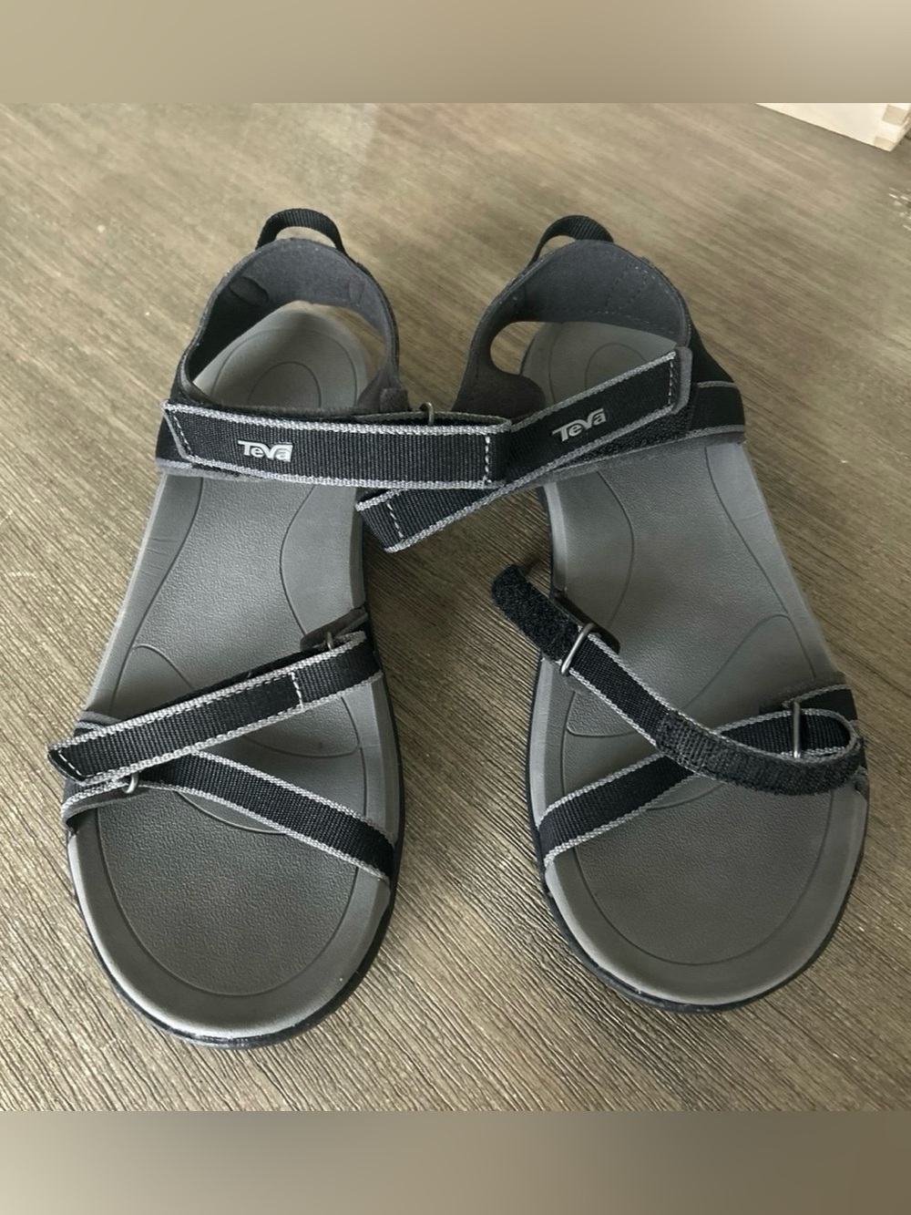 Teva Men's Black and Gray Outdoor Sport Sandals